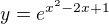 $y=e^{x^2-2x+1}$