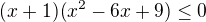 $(x+1)(x^2-6x+9)\leq0$