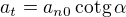 $a_t=a_{n0}\,\mathrm{cotg}\,\alpha$