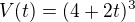 $ V (t)=(4+2t)^3$