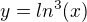 kopírovat do textarea $y=ln^3(x)$
