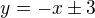 kopírovat do textarea $y=-x\pm 3$