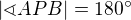kopírovat do textarea $|\sphericalangle APB|=180^\circ $