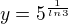 $y = 5^{\frac{1}{ln3}}$