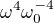 $\omega^4\omega_0^{-4}$