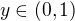 $y\in (0,1)$