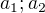 $a_{1}; a_{2}$