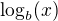 $\log_b(x)$