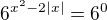 $6^{x^{2}-2|x|}=6^{0}$