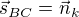 kopírovat do textarea $\vec{s}_{BC}=\vec{n}_{k}$
