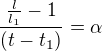 kopírovat do textarea $\frac{\frac{l}{l_1}-1}{\(t-t_1\)}=\alpha$