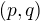 $(p, q)$
