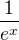 $\frac{1}{e^{x}}$