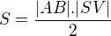 kopírovat do textarea $S=\frac{|AB|.|SV|}{2}$