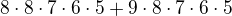 kopírovat do textarea $8 \cdot 8 \cdot 7 \cdot 6 \cdot 5 + 9 \cdot 8 \cdot 7 \cdot 6 \cdot 5$