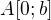 $A[0;b]$