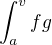 $\int_a^{v}fg$
