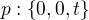 $p:\{0,0,t\}$