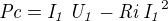 ${\it Pc}={\it I_1}\,{\it U_1}-{\it Ri}\,{\it I_1}^2$