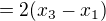 $=2(x_3-x_1)$