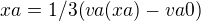 $xa=1/3(va(xa)-va0)$