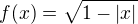 $f(x)=\sqrt{1-|x|}$