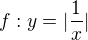 $f:y=|\frac{1}{x}|$