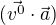 $(\vec{v^{0}}\cdot \vec{a})$