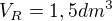 kopírovat do textarea $V_{R} = 1,5 dm^{3}$