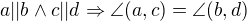 $a||b \wedge c||d \Rightarrow \angle(a,c)=\angle(b,d)$