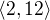 $\langle2,12\rangle$