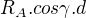 $R_{A}.cos\gamma .d$