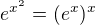 $e^{x^2} =(e^x)^x$