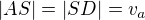 $|AS|=|SD|=v_a$