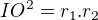 $IO^2=r_1.r_2$