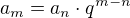 $a_m=a_n\cdot q^{m-n}$