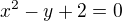 kopírovat do textarea $x^2-y+2=0$