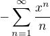 $-\sum_{n=1}^{\infty }\frac{x^n}{n}$