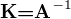 kopírovat do textarea $\textbf{K=A}^{-1}$