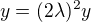 $y=(2\lambda)^2y$